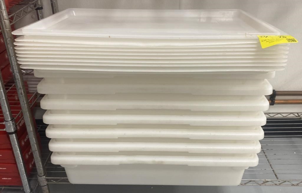 Shelf Contents:  Plastic Food Prep Bins with