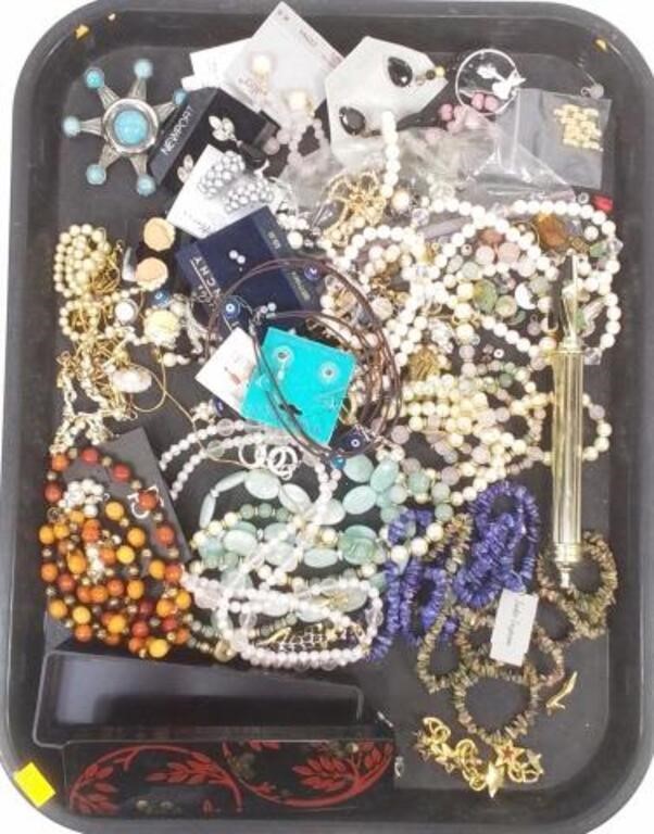 Assorted Fashion Jewelry, Jewelry Case, Earrings
