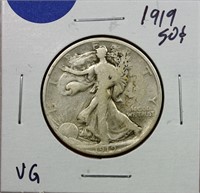 1919 Walking Liberty Half Dollar VG