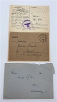 (3) Letters Written By German Soldiers WWII