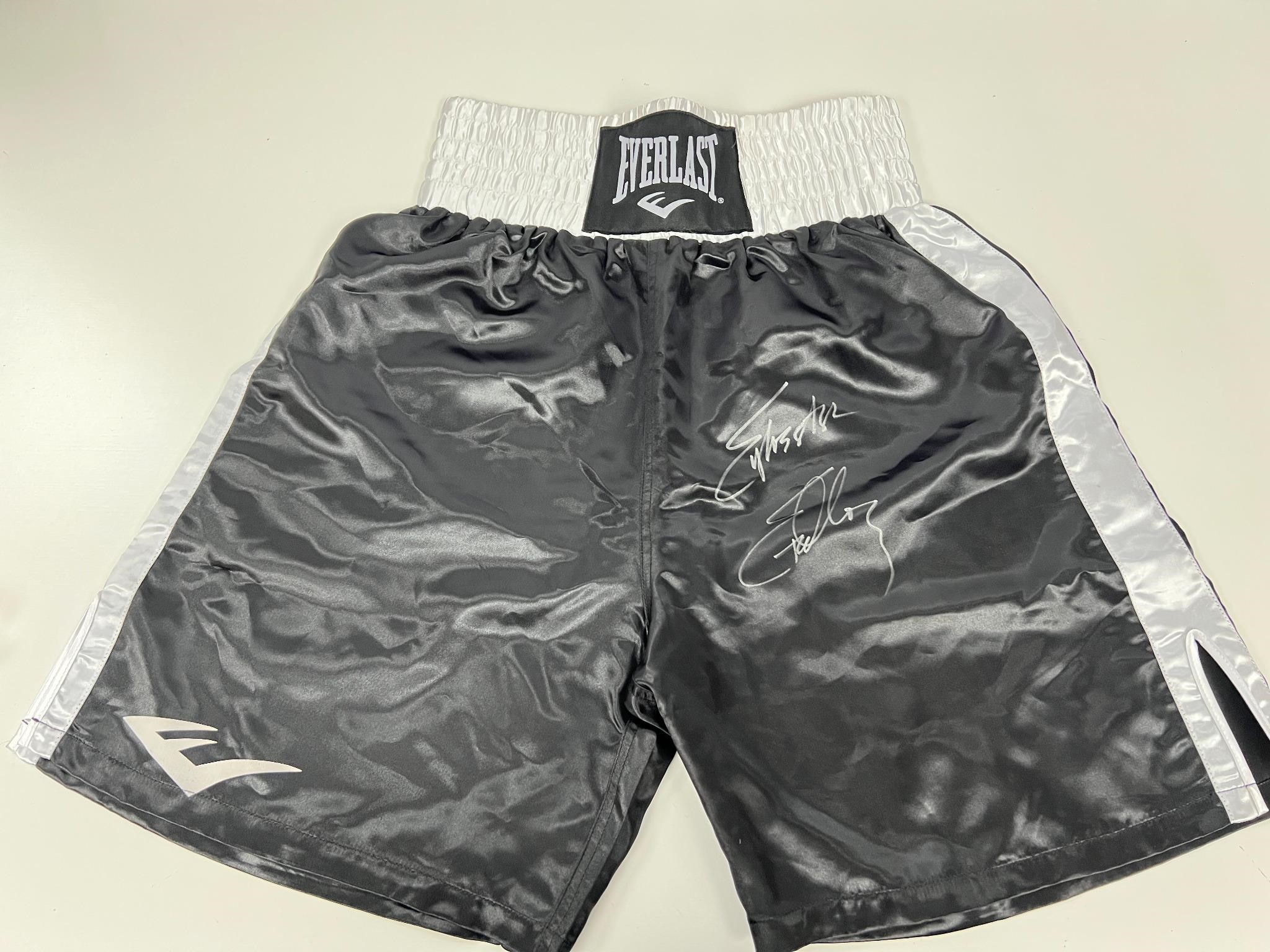 Autograph COA Boxing Shorts Sylvester Stallone