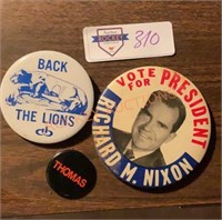 vintage button pins