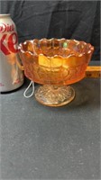 Crackle glass dish