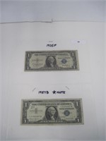 2 Silver Certificates: 1957B Note & 1935F