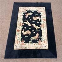 Aubusson (Tapestry) Rooster Rug
