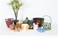 Faux Potted Plant, Assorted Planters
