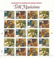 Folk Musicians Stamps