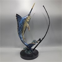 SPI Gallery 15" Brass Blue Marlin Sculpture