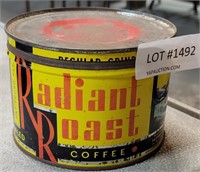 RADIANT ROAST COFFEE TIN