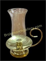 Baldwin Brass Candleholder with Hurricane Globe