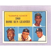 1961 Topps Homerun Leaders Card Crease Free