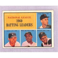 1961 Topps Batting Leaders Card Crease Free