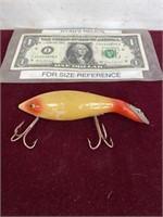 Vintage wood Heddon Red & White Tadpolly fishing