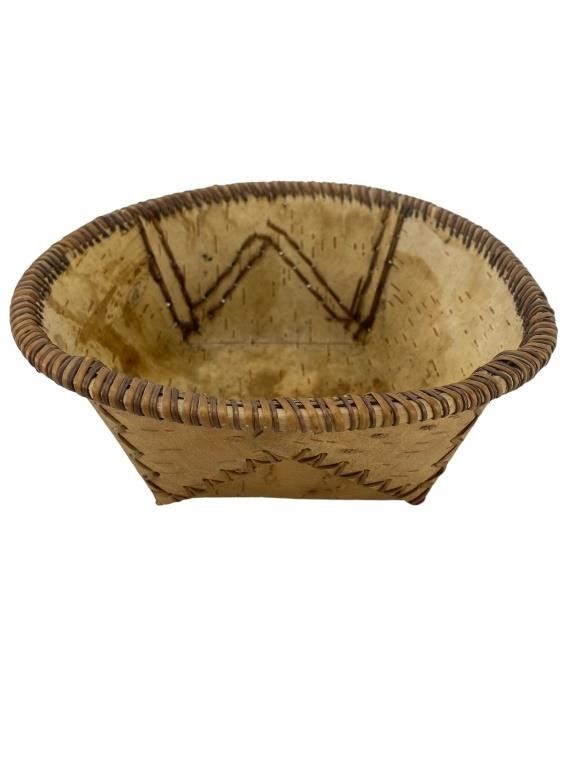 Native American Indian Birch Bark Basket