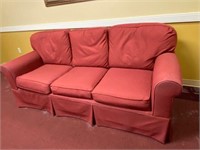 Red Cloth Couch Sofa