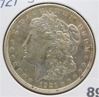 1921-S Morgan Silver Dollar.