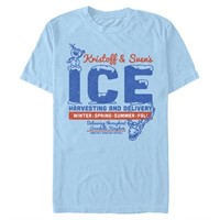 Disney Men's Frozen Ice Man T-Shirt, Light Blue, 3