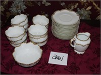 LIMOGE DISHES, HAVILAND, FRANCE -SOME CHIPPED