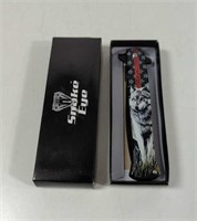 New in Box Stainless Steel Wolf knife