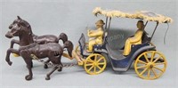 Good Stanley Cast Metal Toy Horse Drawn Wagon