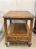 Henredon Wooden Side Table With Drawer