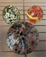 3 PC BLOWN PAPER WEIGHTS