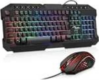 Rainbow Backlit Gaming Keyboard Combo