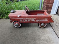 Antique WR Metal Pedal Fire Car