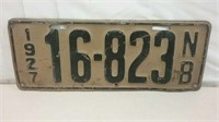 1927 New Brunswick License Plate