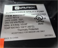 Utilitech submersible utility pump
