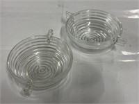 Two piece vintage anchor hocking dishes