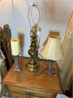 2 lamp & candle holders