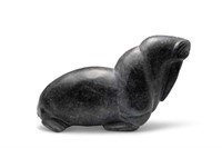 18" Carved Inuit Sculpture of Walrus.