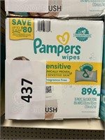 Pampers sensitive wipes 896 ct