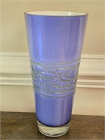Heavy Violette Poland Glass Vase
