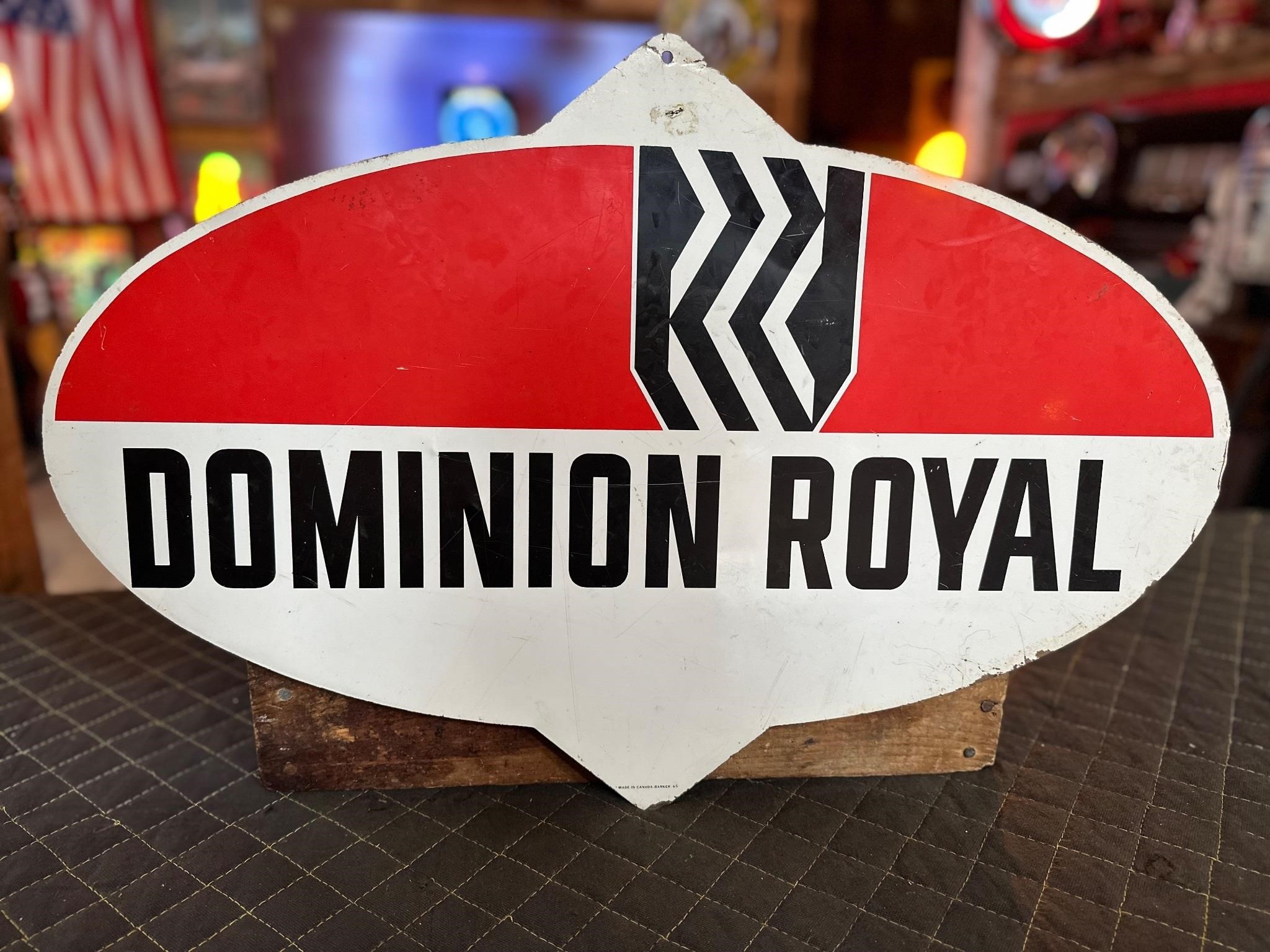 27 x 17” Authentic Metal Dominion Royal Sign