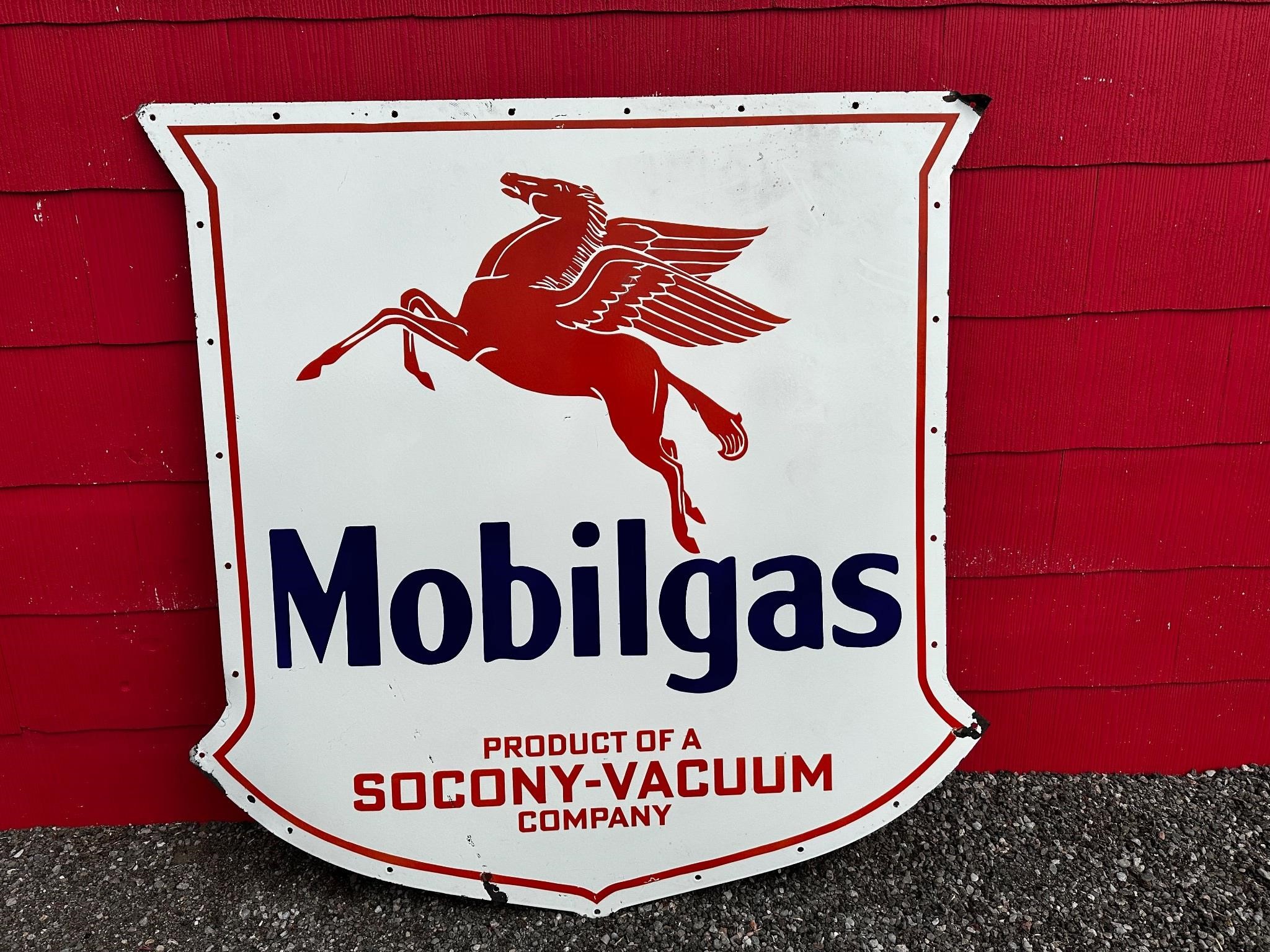 5ft x 5ft Original Porcelain Double Sided Mobilgas