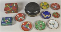 GOUPING OF CLOISONNE ENAMEL ITEMS