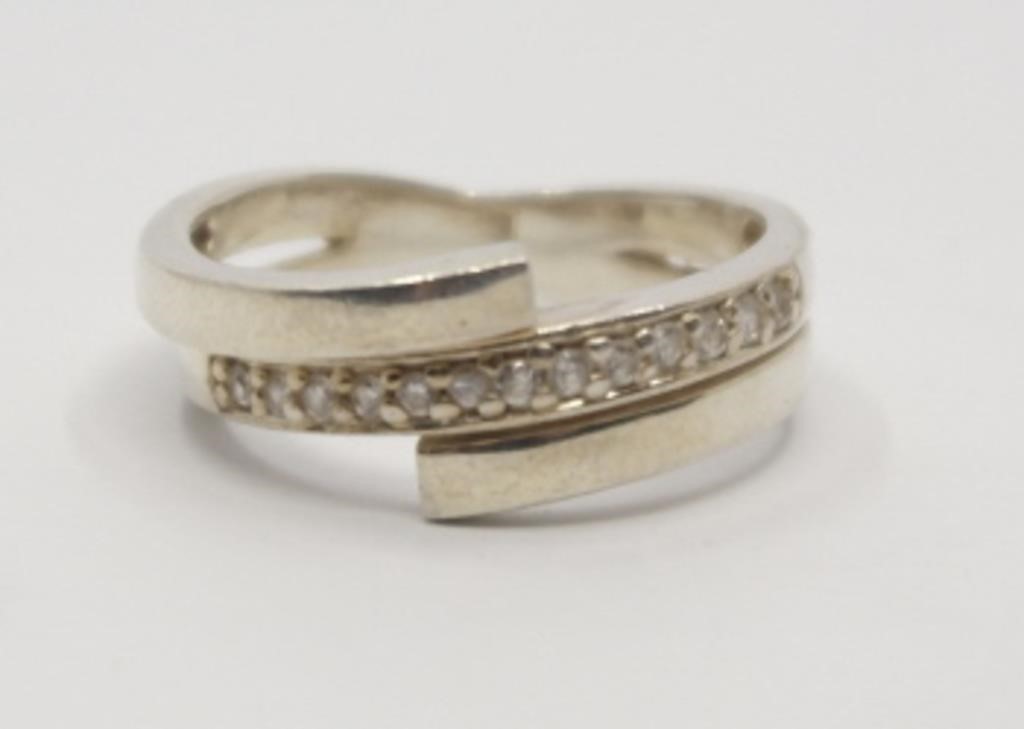 SILVER LAYER RING SIZE 8-TOTAL WEIGHT 5.34g