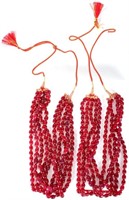 RUBY BEADED NECKLACES 986 CTW - LOT OF 2