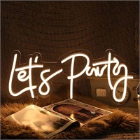 Let's Party Large Neon Sign for Wall Decor