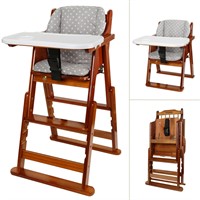 PandaEar Baby Wood High Chair with Removable Tray