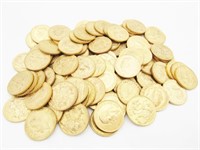 100 George V sovereign gold coins