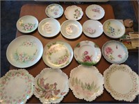 China & Porcelain Plates - some hand-painted