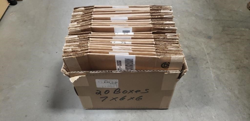 (20) Shipping Packing Boxes (7"×6"×6")