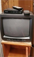 Emerson 13" TV with RCA channel box and remotes