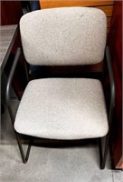 2 Side Chairs Brown Tweed fabric office use