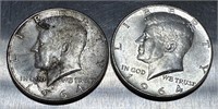 (2) Kennedy Half Dollars See Photos for Details