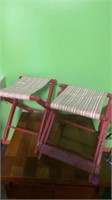 2 FOLD UP CHAIR COTS