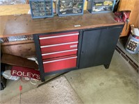 work bench with vice & tools